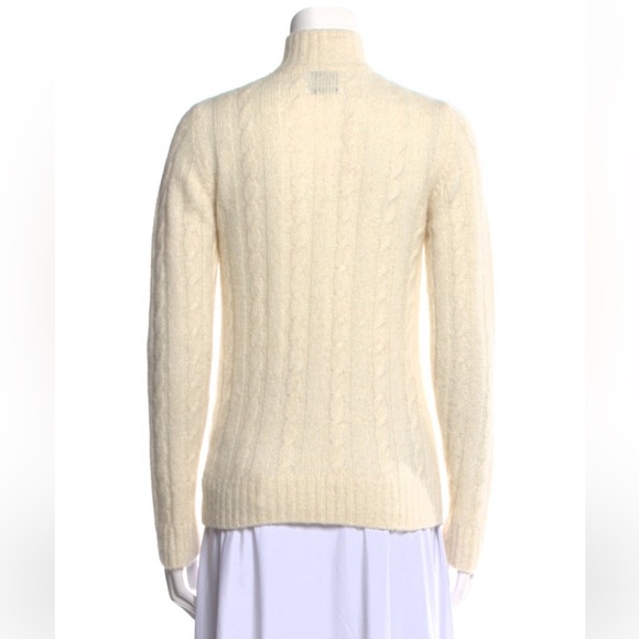 GANNI // Cutout cable-knit alpaca-blend turtleneck sweater - Picture 3 of 7